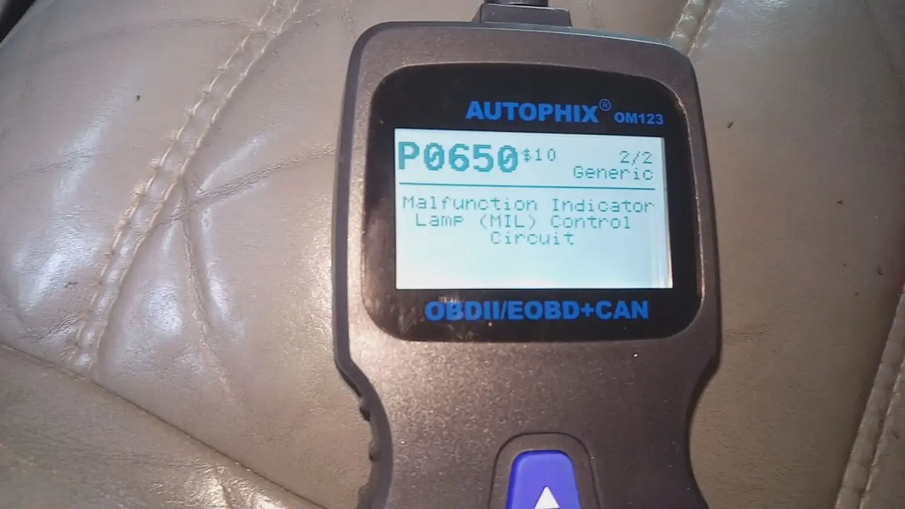 ошибка обд2 P0650