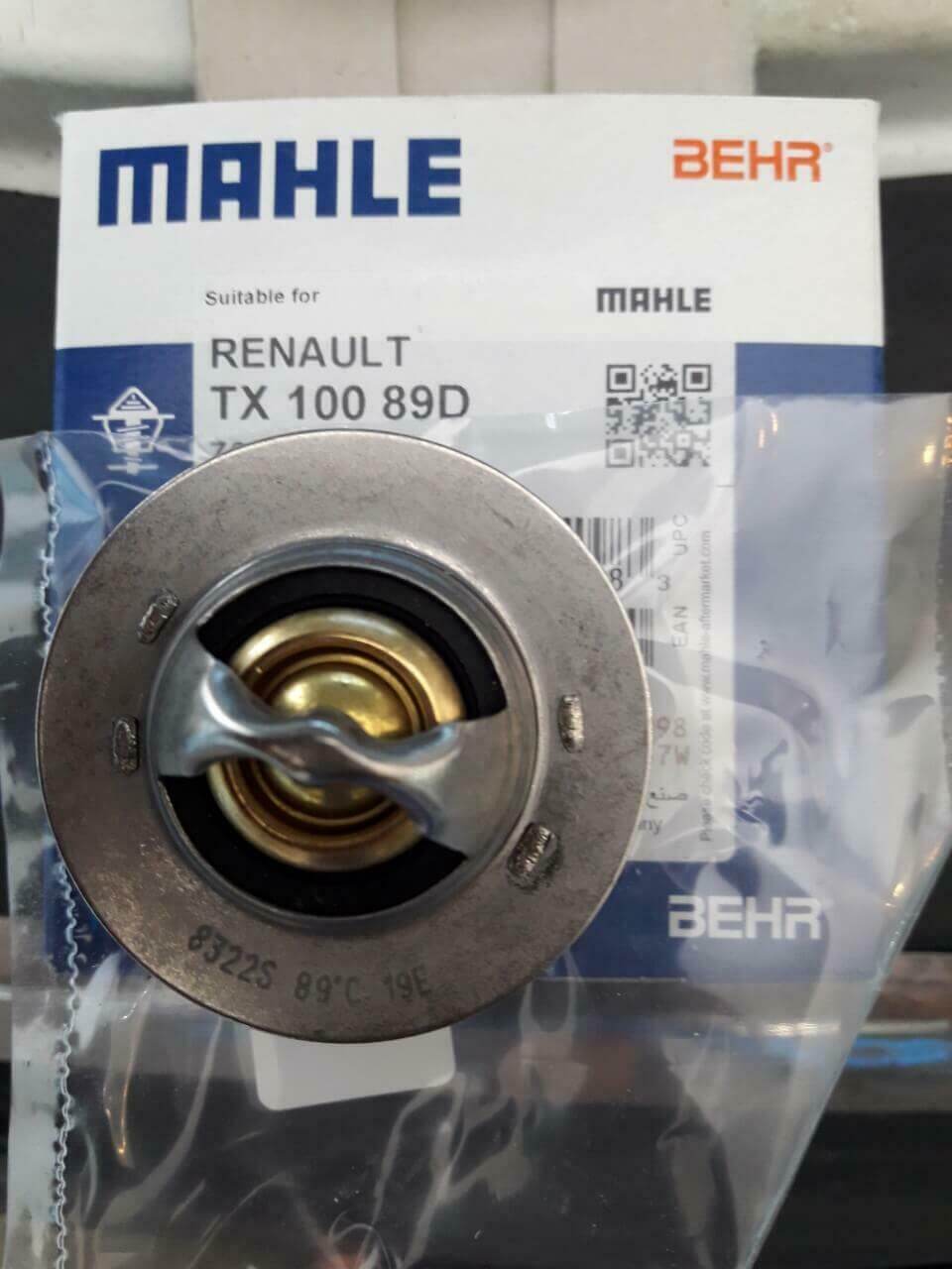 70808639 Renault TX 100 89D, Замена термостата на Renault Logan, Новый термостат Mahle в упаковке